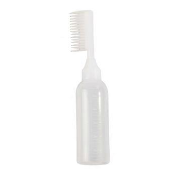 Hair Dye Applicator Brush Empty Bottle Hair Dye Dispenser Comb Coloring Dyeing Comb Salon Hairdressing Styling Tool  White