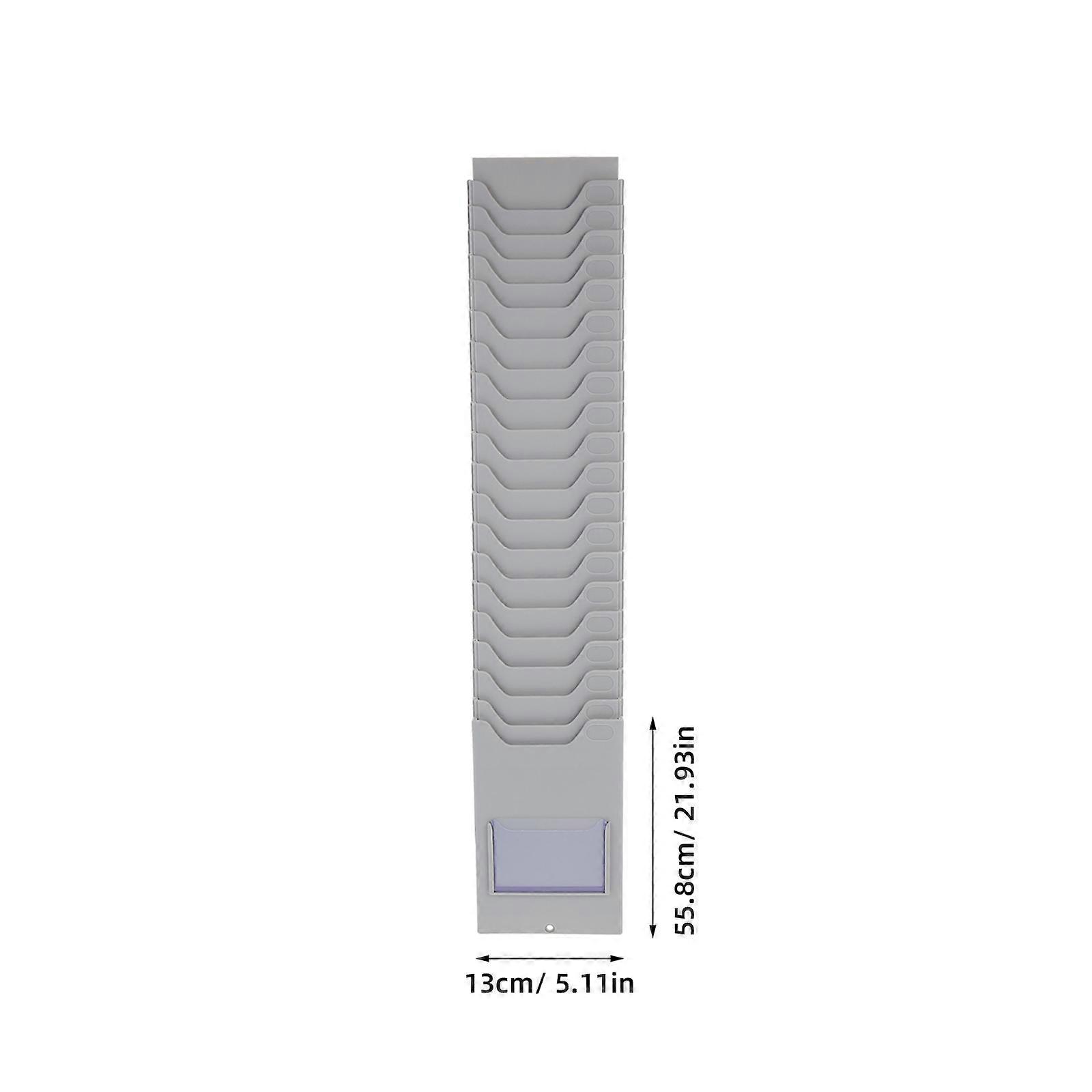 Hanging Time Card Holder Plastic Material Rack for Storage