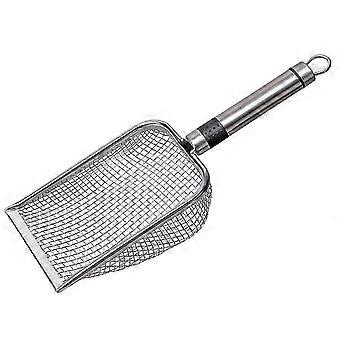 Stainless Steel Cat Litter Scoop with Ergonomic Non-Stick Handle for Efficient Sifting