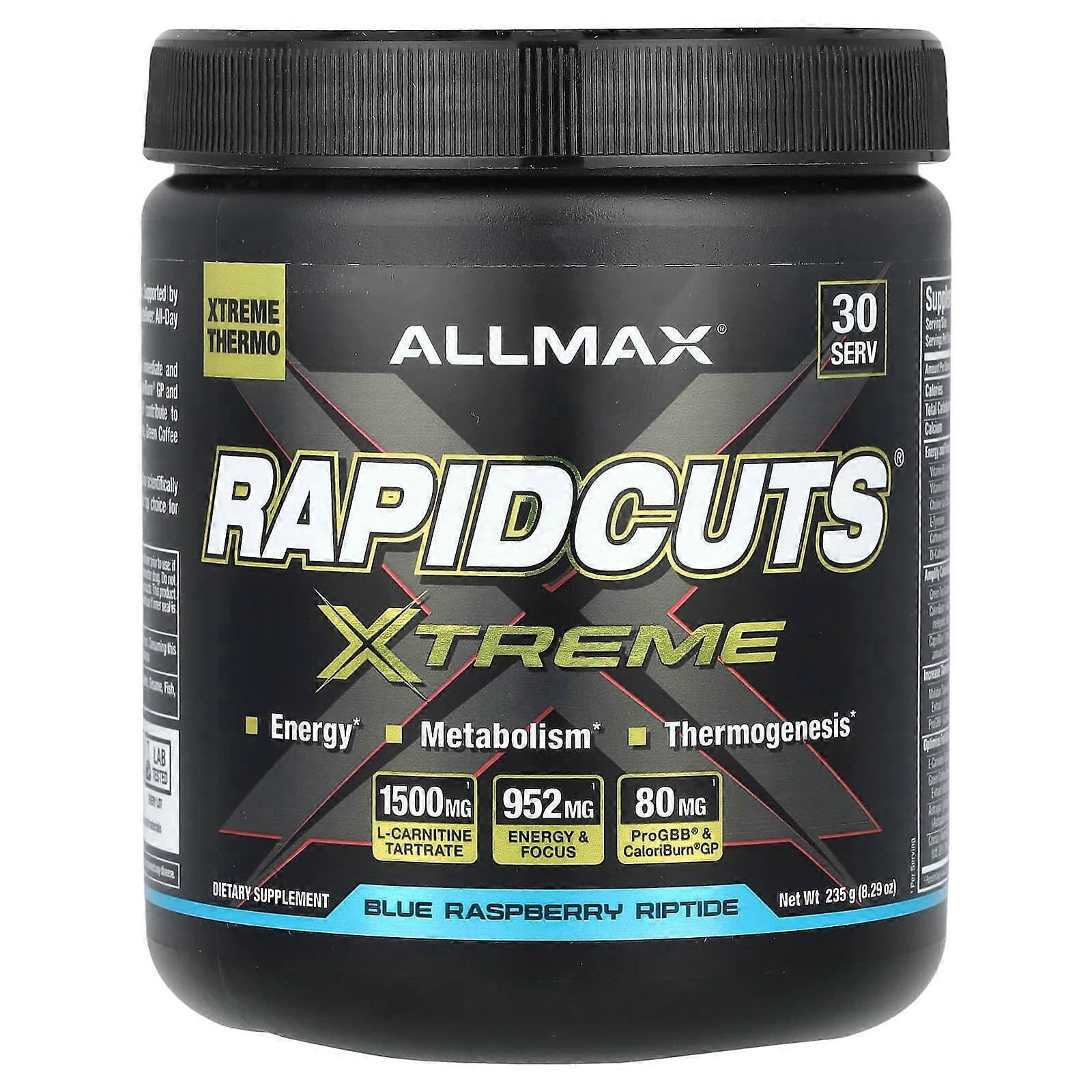 ALLMAX, Rapidcuts® Xtreme, Blue Raspberry Riptide, 8.29 oz (235 g)