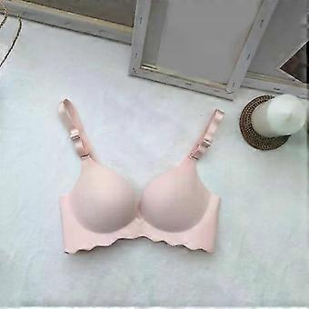 Push-up Bra Thick And Thin Underwear Single Side Macaron Wire-free One-piece Seamless Bra Sexy Small Breast Cartilage Support