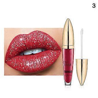 Glitter Lipstick Liquid Metallic Lipgloss Diamond Waterproof Pearl Lipgloss for women-nbh