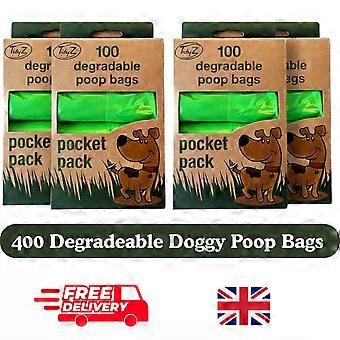 400 Dog Poop Bags Rolls Poo Waste Biodegradable Doggy Large Strong Thick Pet Eco