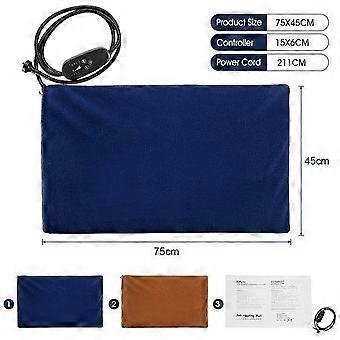 Electric Heating Pet Bed Blanket for Dogs & Cats - 7 Temperature Levels, Waterproof, Easy Clean, 90x60cm