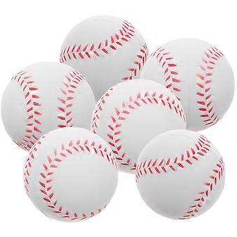 6pcs Colored Practice Ball Training Softballs PU Training Baseballs for Outdoor