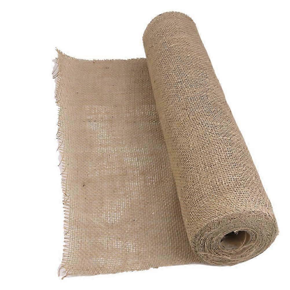 Rustic Table Cover Burlap Jute Table Runner for Home Use 10M Serving