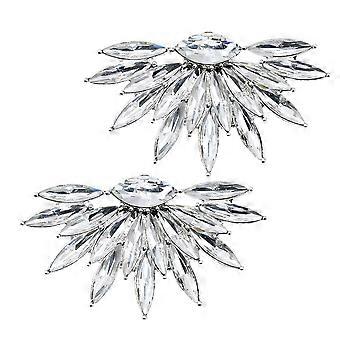 Silver Shoe Flower Accessories Shoe Buckles for Decoration 2Pcs Bridal Clips