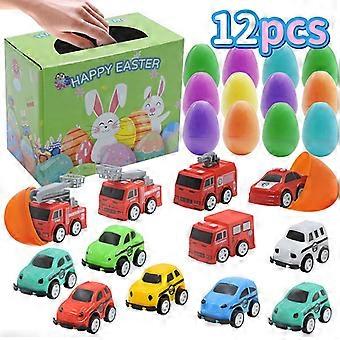 Beser12pcs Prefilled Easter Eggs Easter Egg Fillers 100 pack Prefilled Easter egg wtih 218 Toys inside Small Toys for Easter Eggs Filled Easter Basket