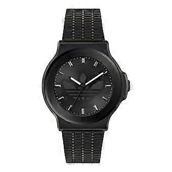 Adidas Unisex Watch EXPRESSION THREE Stainless Steel Black AOFH25504