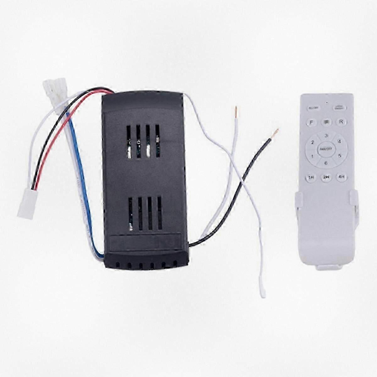Universal Ceiling Fan Remote Control Kit with 6-Speed Timing Function, 40W Replacement Remote for DC [MI]