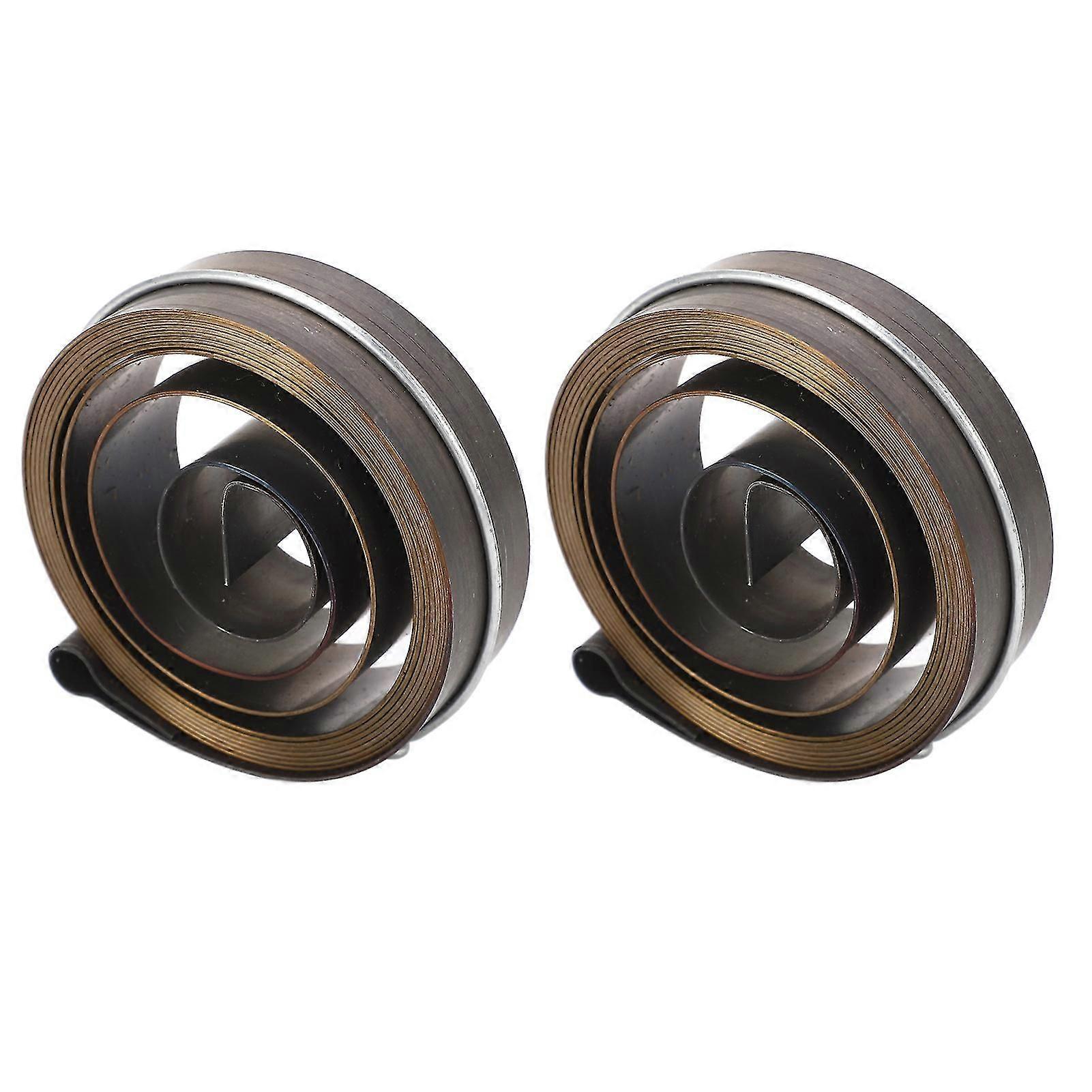 2Pcs Quill Spring for Horizontal Vertical Bench Drill Press, Chromeplate Stable Return Spring