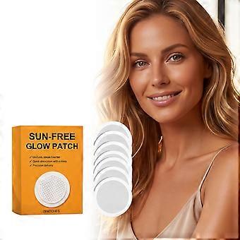 Sunless Micro Needle Tanning Patches 7 Pieces, Natural Ingredient Streak Free Self Tan Stickers, Quick Absorb No Stain Portable Sun-Free Body Glow Pat