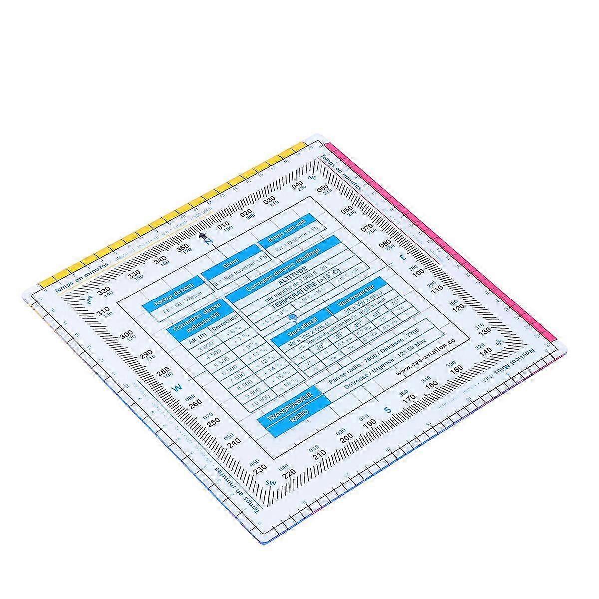1Pcs Plastic Flight Vector Ruler Square Plastic Vector Ruler Square Flight Calculator