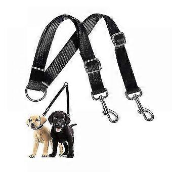 Adjustable heavy duty double dog leash, no tangle two dogs training leash for dogs up to 110 pounds [MI]