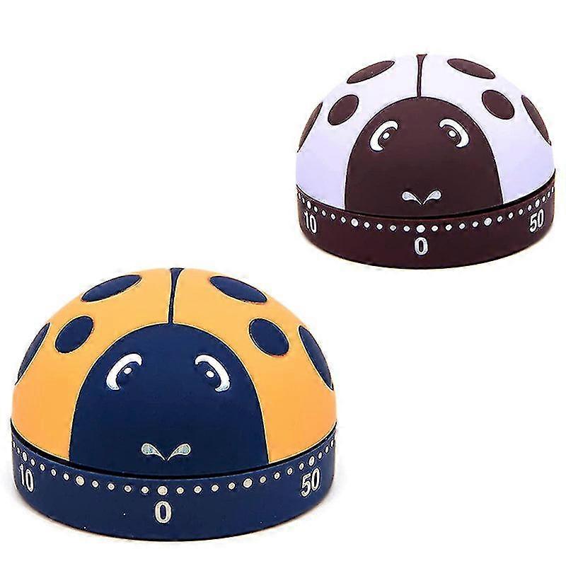 2 Pack Cute Kitchen Timer,mechanical Kids,60 Minute Animal Timer compatible with Cooking