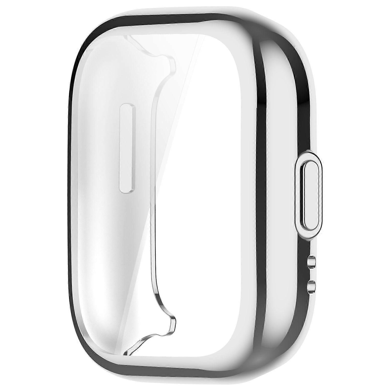 Electroplated TPU Protective Case for Amazfit Active A2211 Silver Full Coverage Bumper Cover