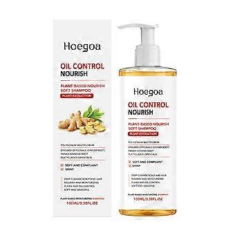Ginger Root Extract Oil Control Cleansing Shampoo, Deep Purify Greasy Scalp Residue, Create Sleek Silky Glossy Smooth Hair Strands 100ml