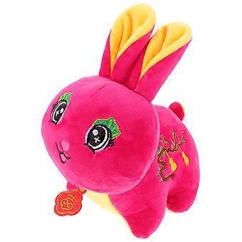 Zodiac Stuffed Toy Red Bunny Toy for Home Decoration