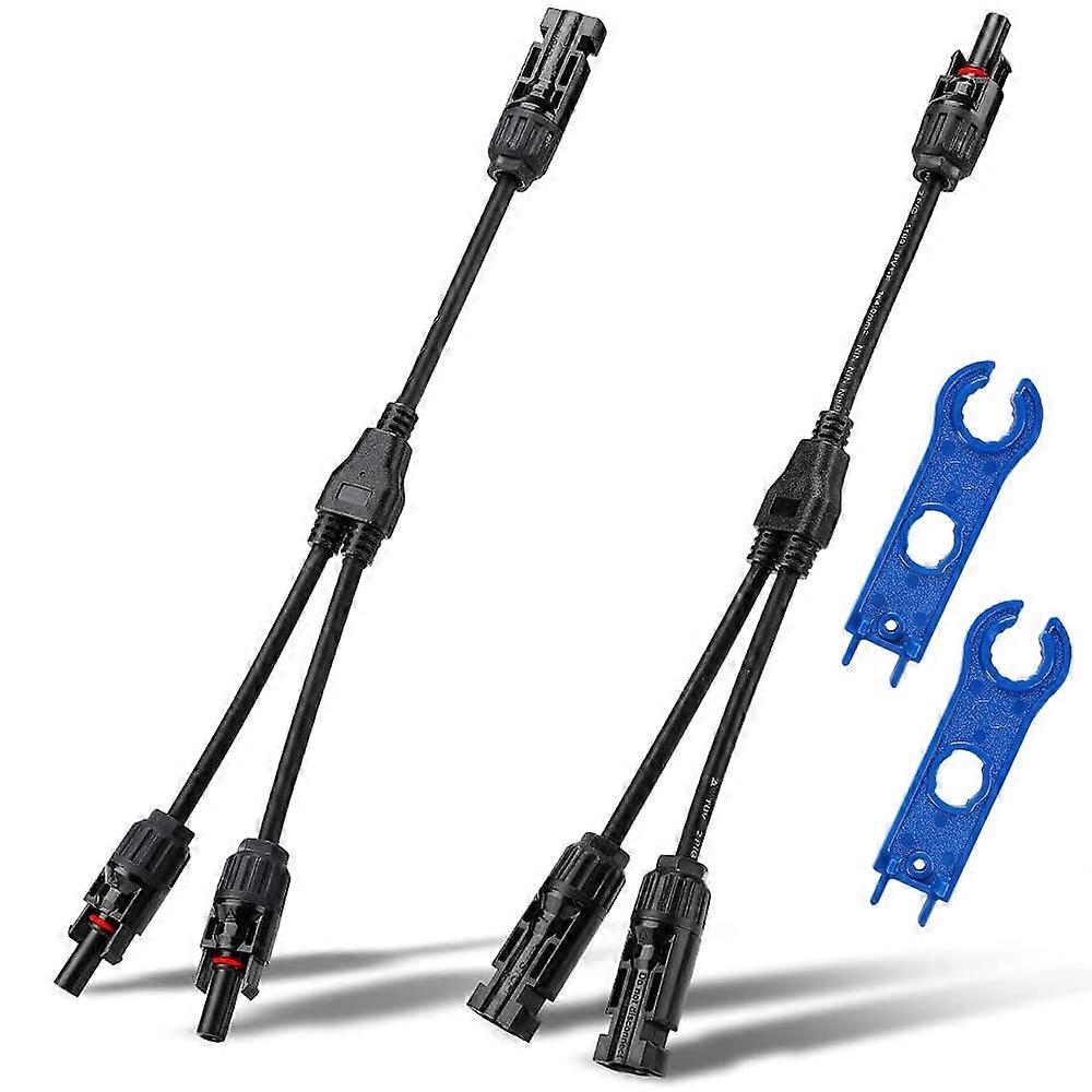 Solar Panel Y Splitter MC4 Y Connector Cable for Parallel Panel Connection Dual Adapter Set