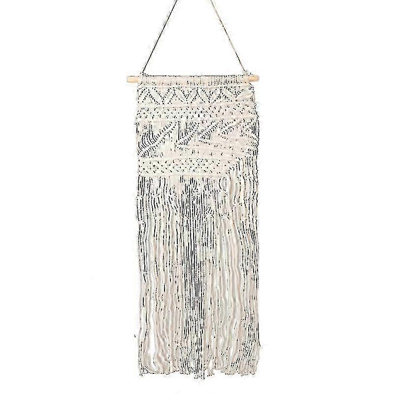 Macrame Wall Hanging Tapestry With Tassel Compatible With Boho Backdrop Decor