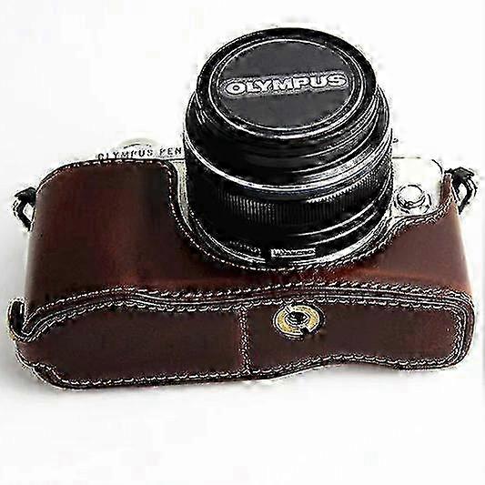 PU Leather Half Bottom Camera Cover for Olympus E-PL7/8/9
