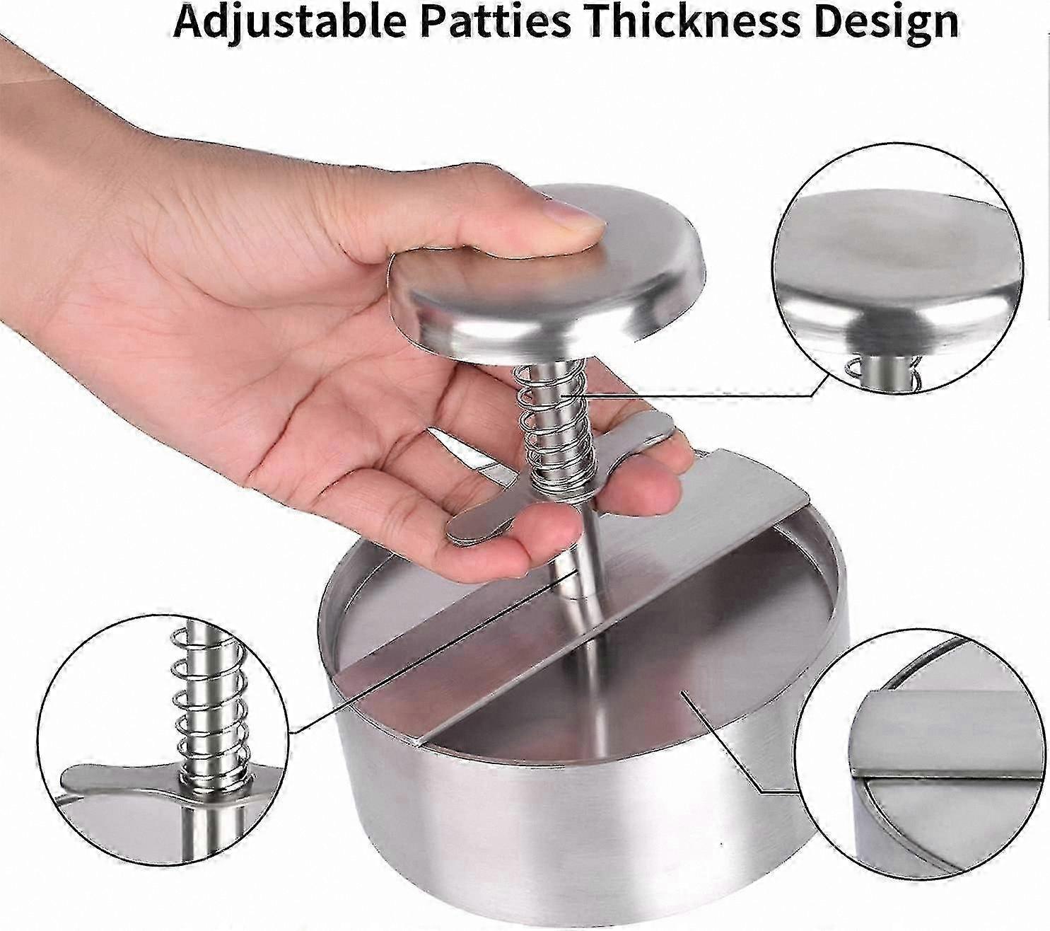 Adjustable Burger Press Mold for Professional Cooking