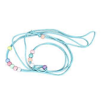 Reptile Walking Leash Luminous Flexible Nylon Adjustable Harness Lizard Traction Rope for Turtle Lizard Blue