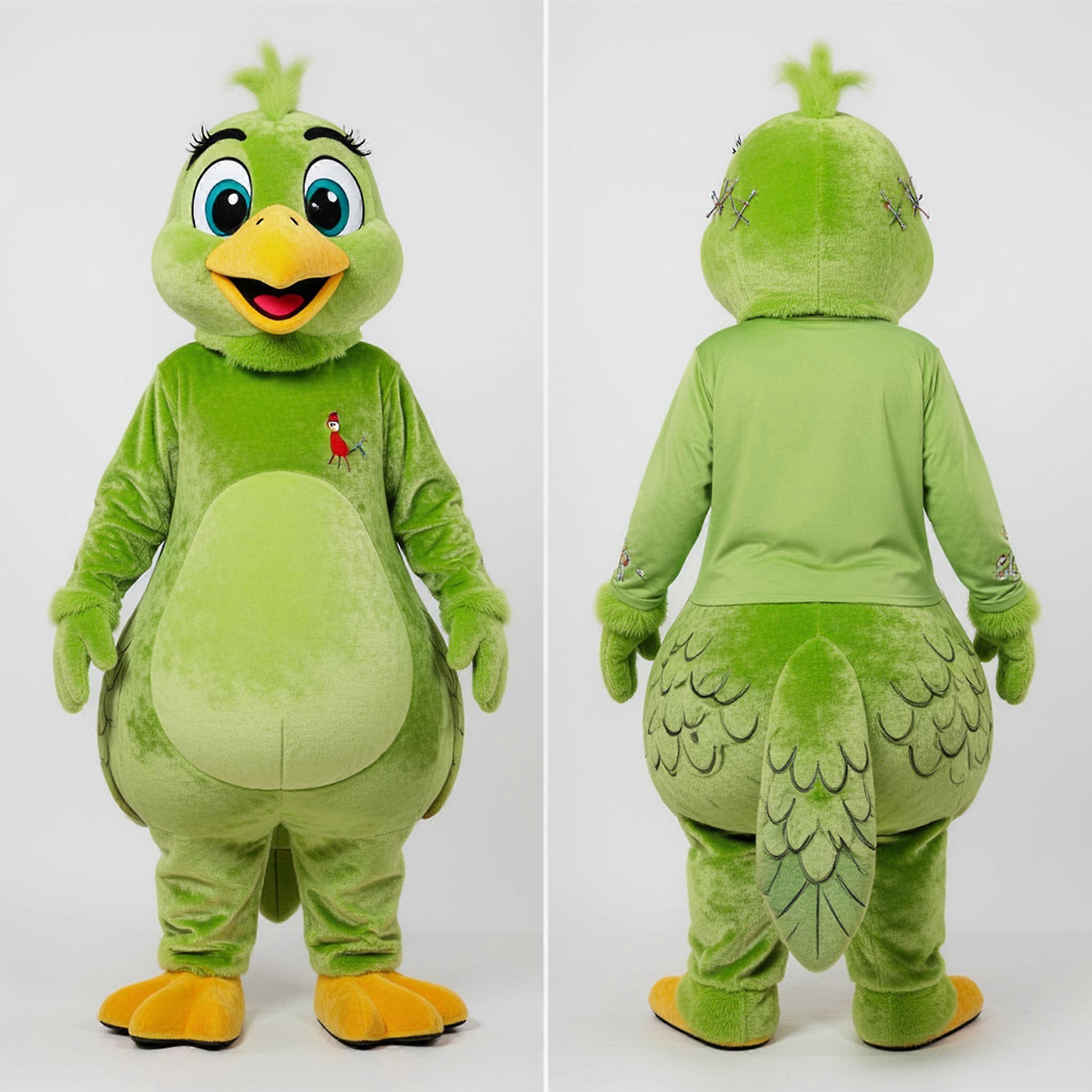 MASTICOT Lime Green Vibrant Pheasant Mascot