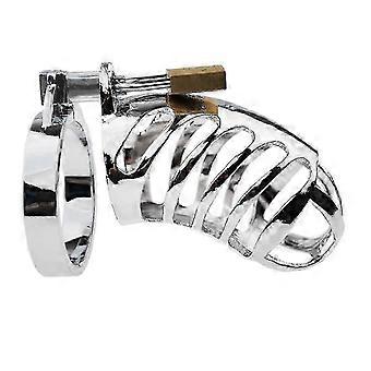 Novos dispositivos de castidade masculina de aço inoxidável gaiola de pássaro Co-ck Lock com tubo - MXBC