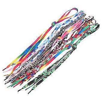 10 Pairs Outdoor Shoe Use Supple Flat Sneaker Shoelaces Colorful Casual Shoelace
