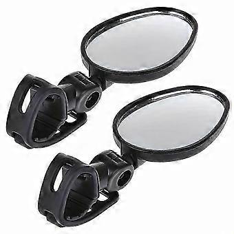 2 Pcs 360-Rotatable Wide-View Bicycle Rearview Mirrors