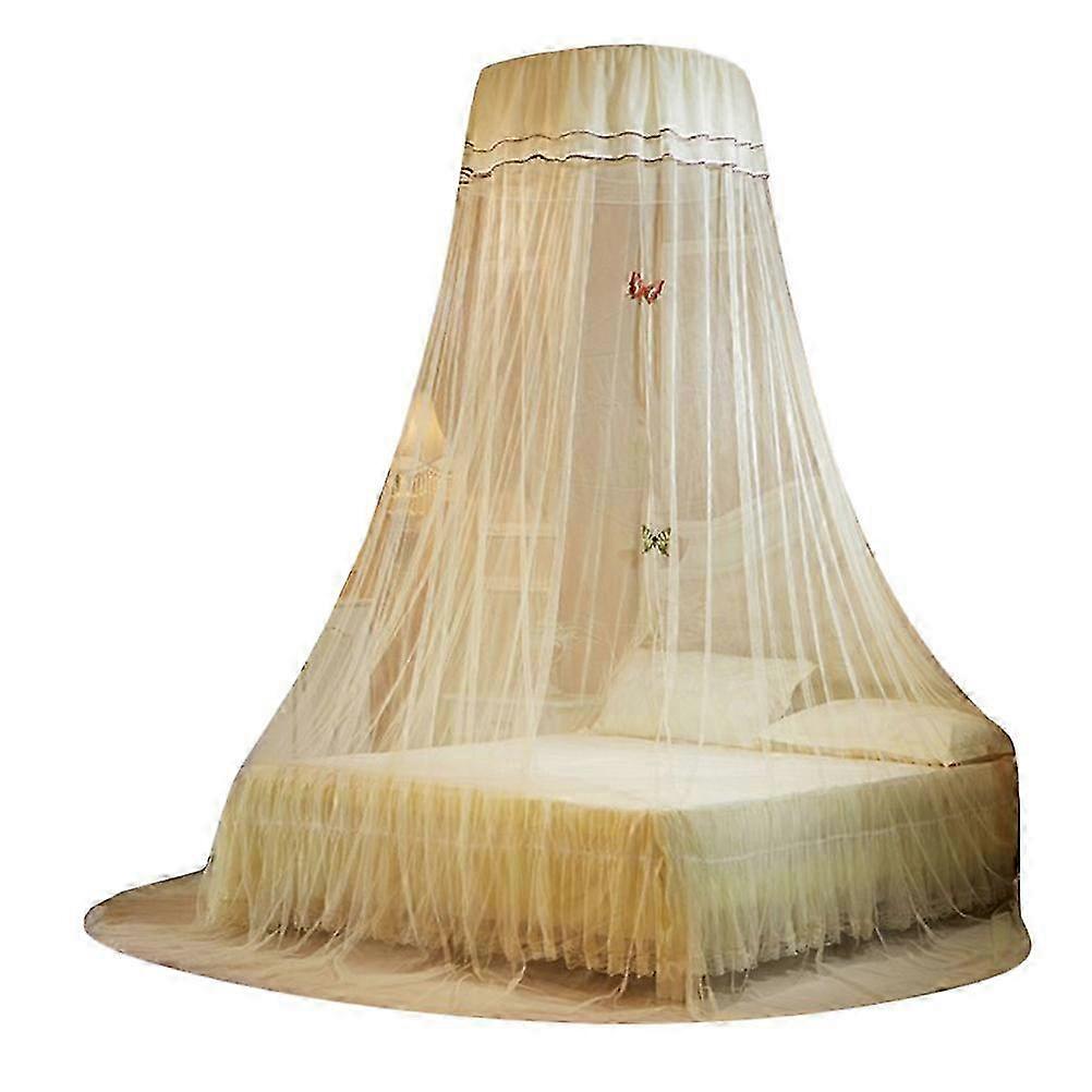 Fine Mesh Lace Bed Canopy Beige