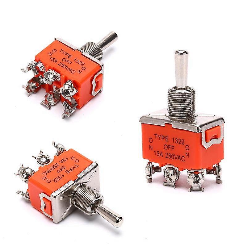 Momentary Toggle Switch (On) Off (On) Spring Return 6 Pin Latching Switch