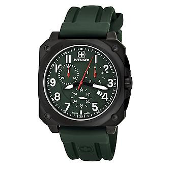 Aerograph cockpit chronograph Quartz Analog Man Watch with 77011 Rubber Bracelet
