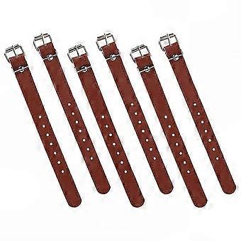 Adjustable 3-Pair Leather Bike Basket Straps for Cycling Front Basket Securing