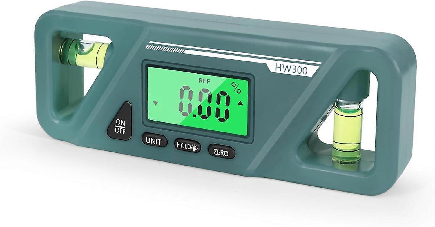 Digital angle protractor, magnetic base with LED display and automatic