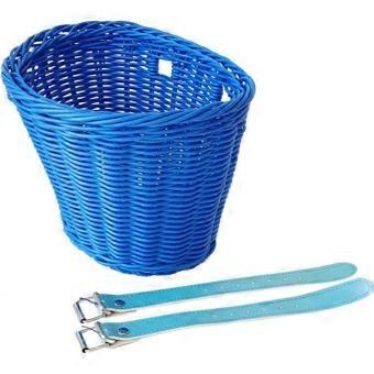 Handmade Bicycle Wicker, Basket Scooter, Basket, Kids Bike Pouch Balance, Bike Basket Accessories,Blue-bj
