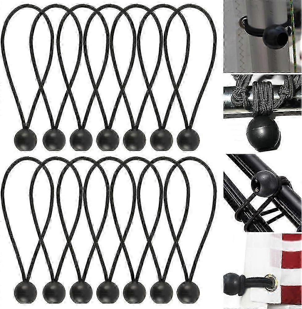 50 Pack Ball Bungee Cords compatible with Tent Tarp Awning