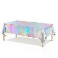 Shiny Iridescent Plastic Table Cover