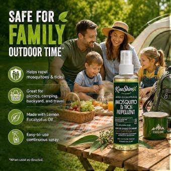 3Pcs KineShineX Lemon Eucalyptus Mosquito Repellent Spray, Anti-Bite Portable Outdoor Insect Repellent Liquid