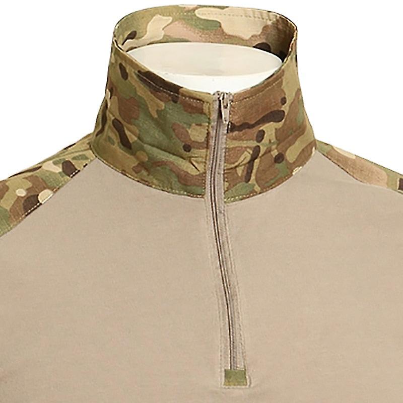 Taktische Tarnung Armee Jagd Kurzarm T-Shirts - Combat Military Wanderhemden für Männer