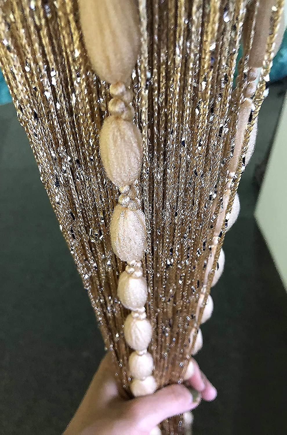 Door String Curtains,39x79 Inch Wall Panel Fringe Window Room Divider Blind