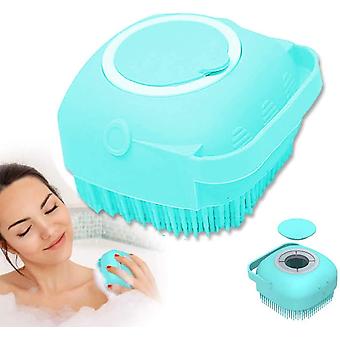 Silicone Body Shower Brush, 2 in 1 Soft Shower Brush Bath, Body Scrubber with Shower Gel Dispenser
