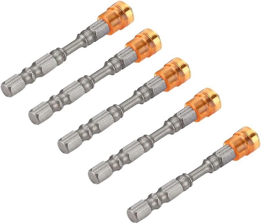 5pc 65mm Red Screwdriver Magnetic Cross Head Bit Set with 1/4 Inch Shank for Plasterboard Screw Inst