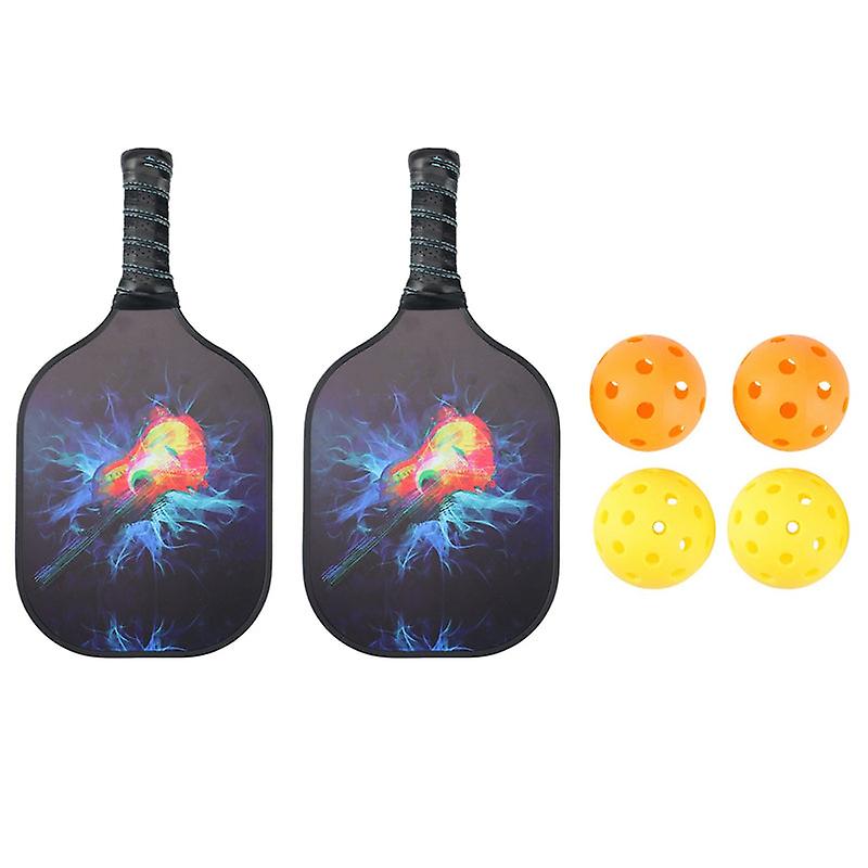 Pickleball Paddles, Best Pickleball Rackets Fiberglass Face, Pp Honeycomb Core, Lightweight Pickleball Paddles Set