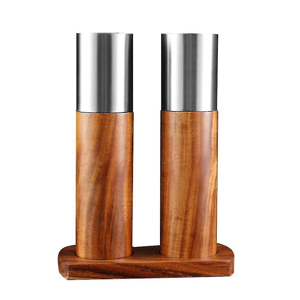 Salt And Pepper Grinders Set Wooden - Kitchen Spice Mill3