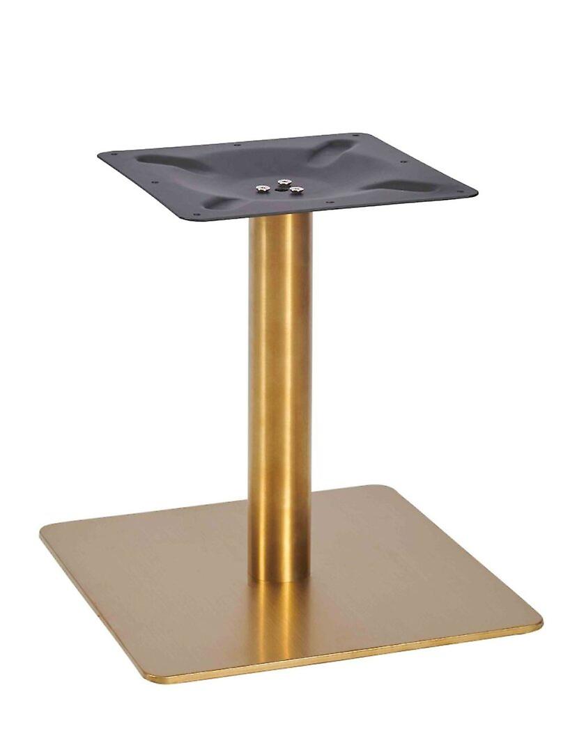 Zavon Single Pedestal Brass Steel Table Base - Dining Height