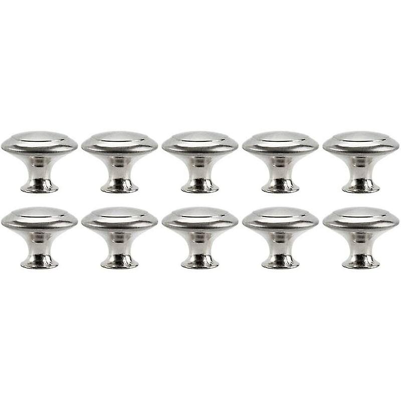 10PCS Door Knobs Drawer Knobs 30mm Vintage Handles Furniture Cabinet Knobs for Kitchen Cupboards (Silver)