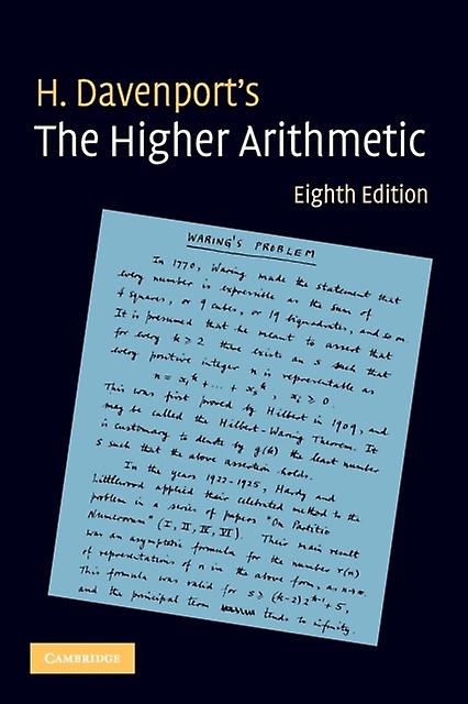 Higher Arithmetic by H. Davenport Paperback