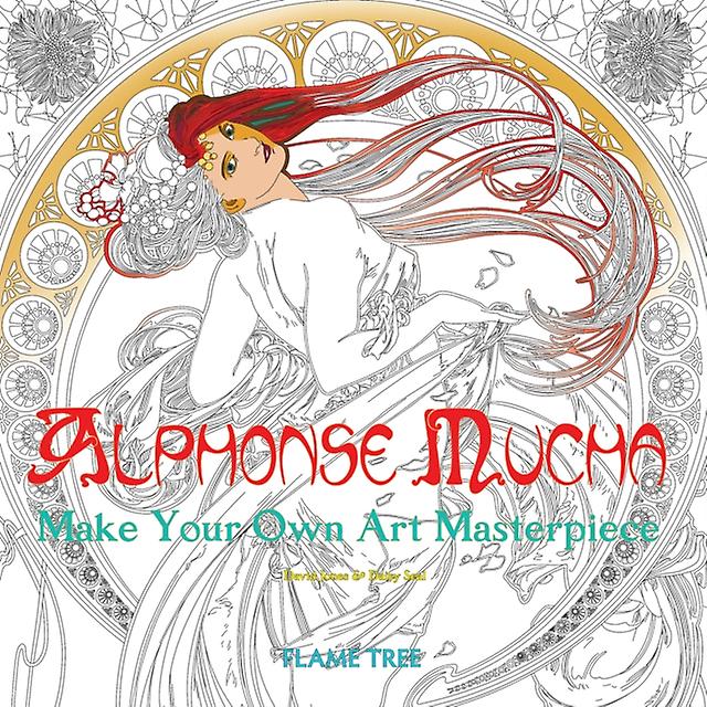 Alphonse Mucha Art Colouring Book Paperback